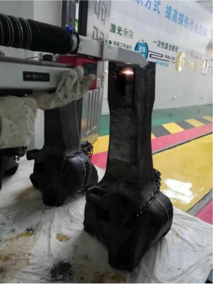 列車(chē)維保中激光除銹除油